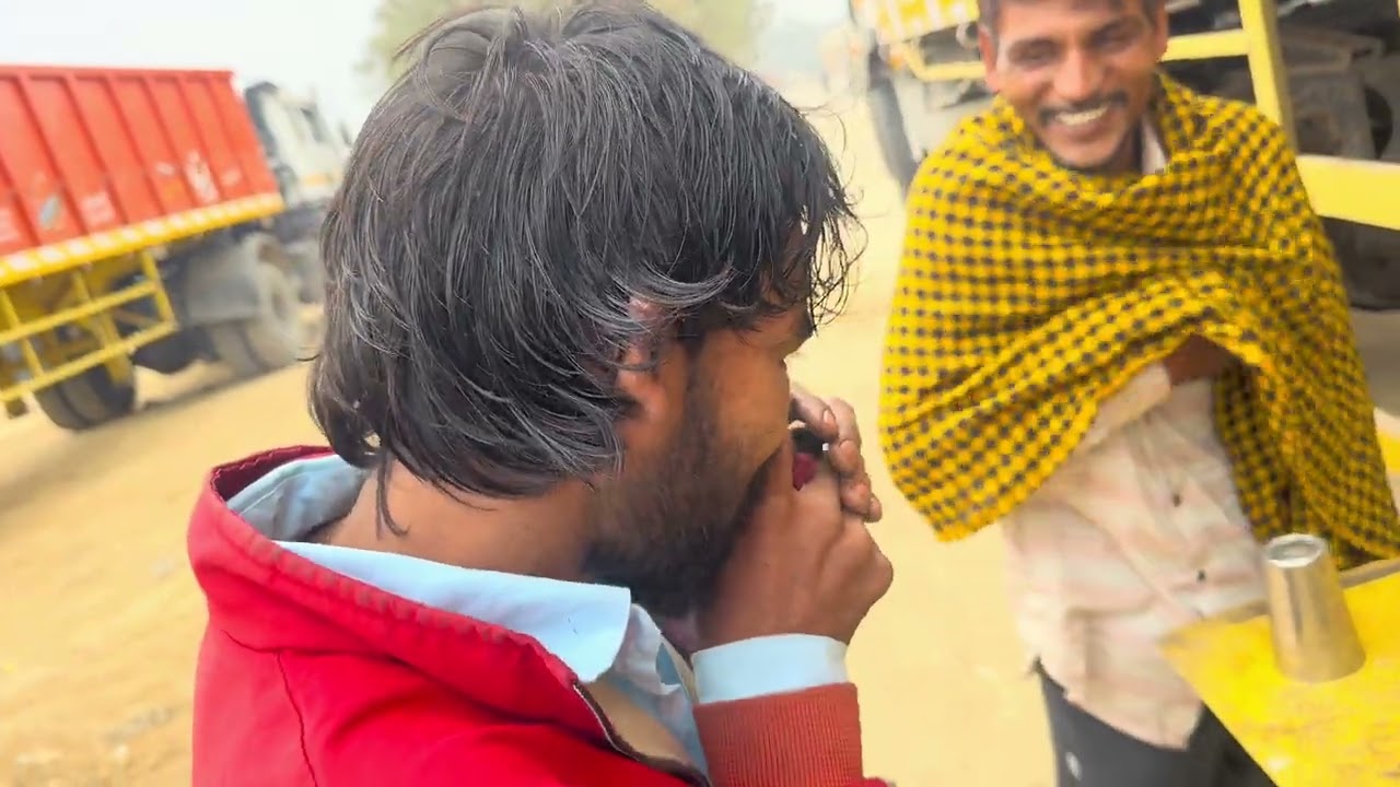 भाई आज तो उस्ताज ने चिलम का दुम काना में के कड़ दिया 🫣#haryanvi #truck #vlog #truckdriver 