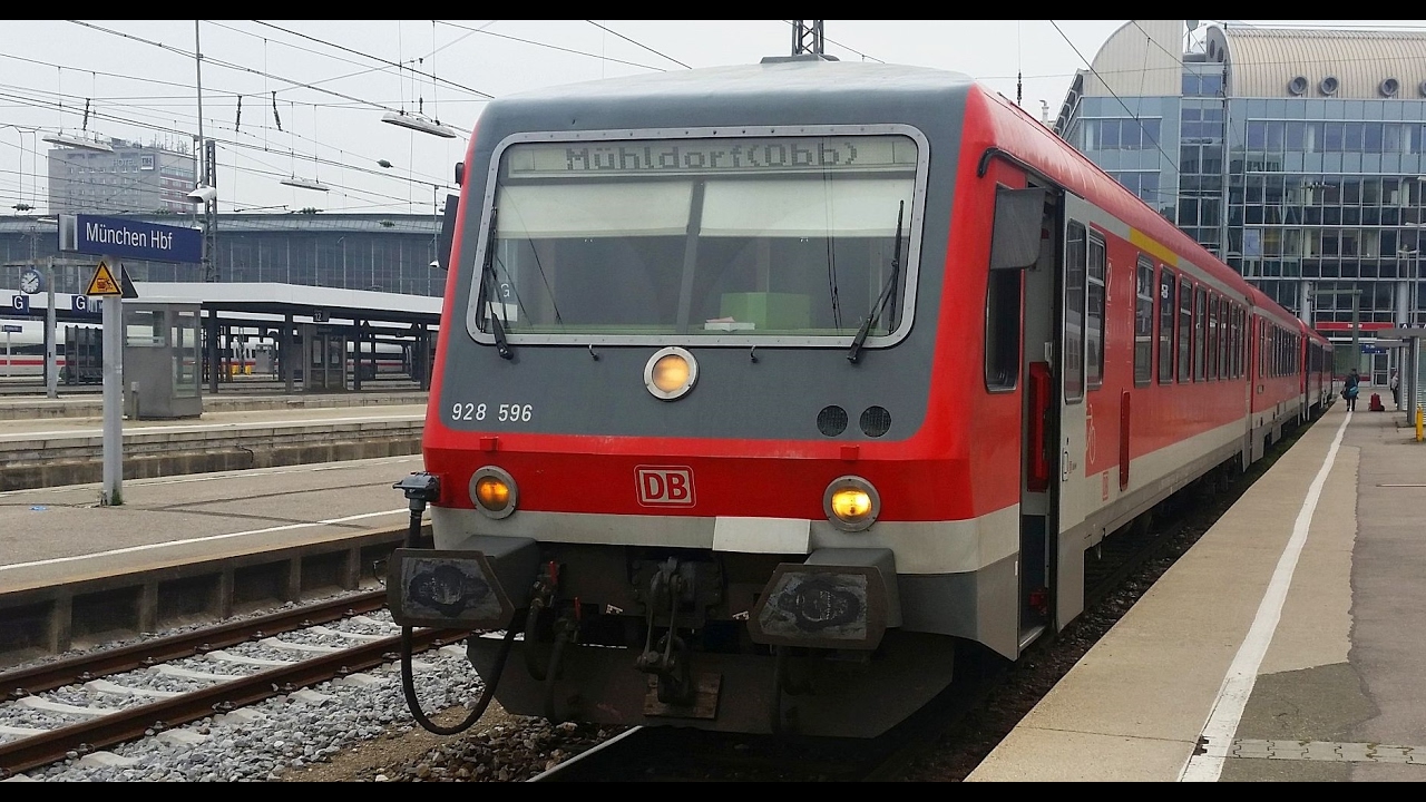 Führerstandsmitfahrt München Hbf - Mühldorf (Obb) 4x / BR 628 (Jahr 2015)