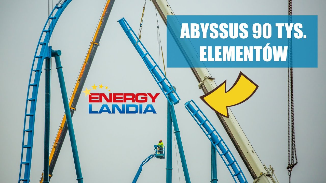 Abyssus Double Launch Coaster Energylandia Budowa 90 000 części ^^ Dron ^^ POV