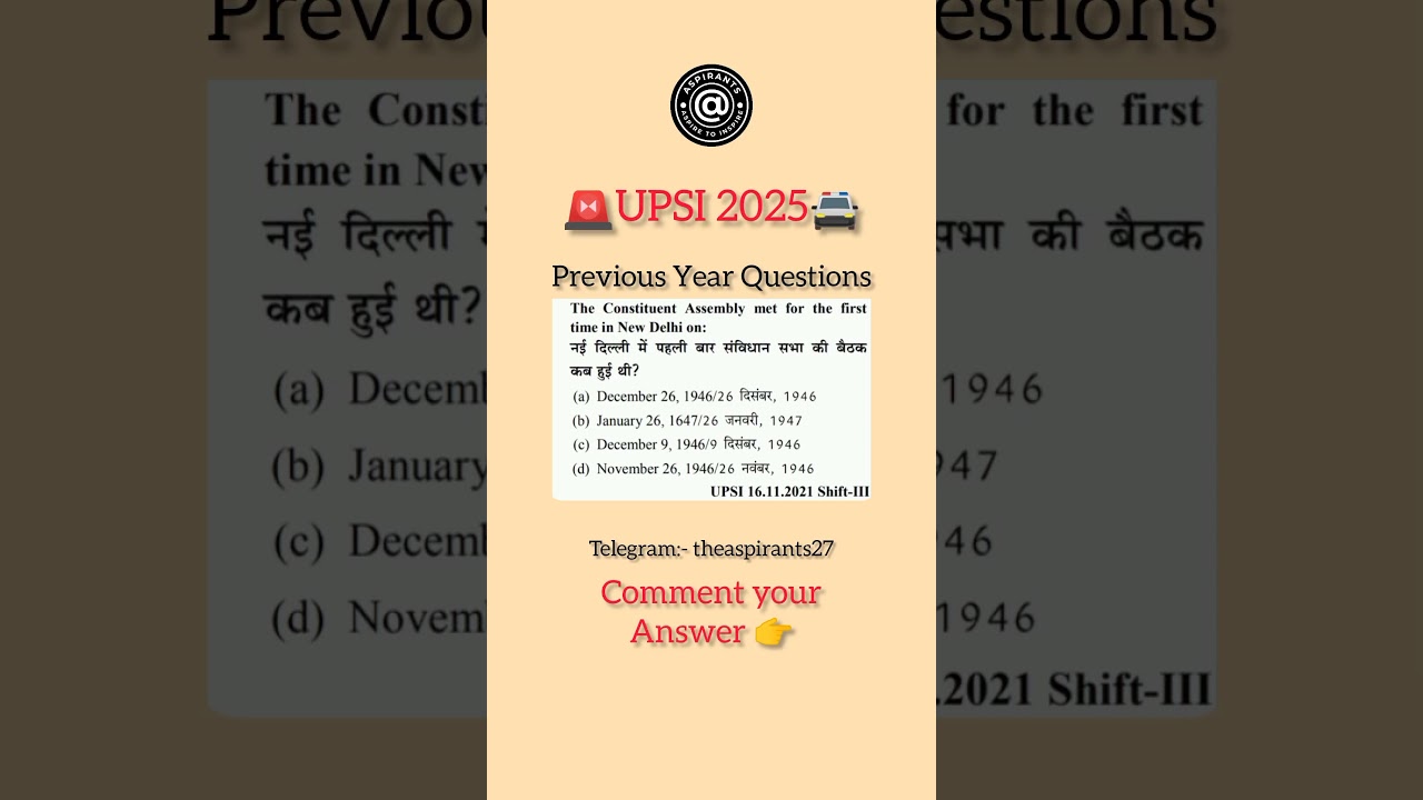 UPSI 2025 PYQs-3 