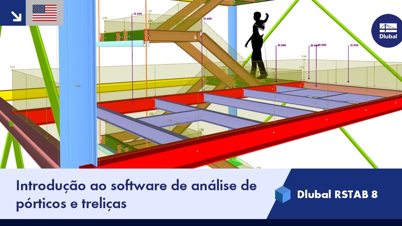 [EN] Dlubal RSTAB 8 | Introdução ao programa de cálculo de estruturas de barras e pórticos
