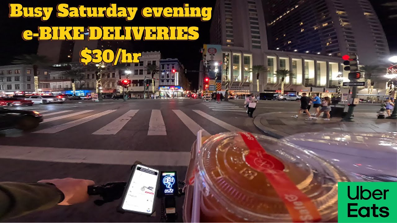 UberEats on Ebike: $30/hr back to back orders on a busy Saturday evening in New Orleans
