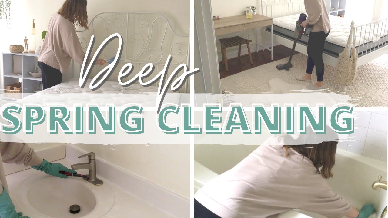 SRING DEEP CLEANING PART TWO - Bathroom Tile, Grout, Trim, Dusting Etc.
