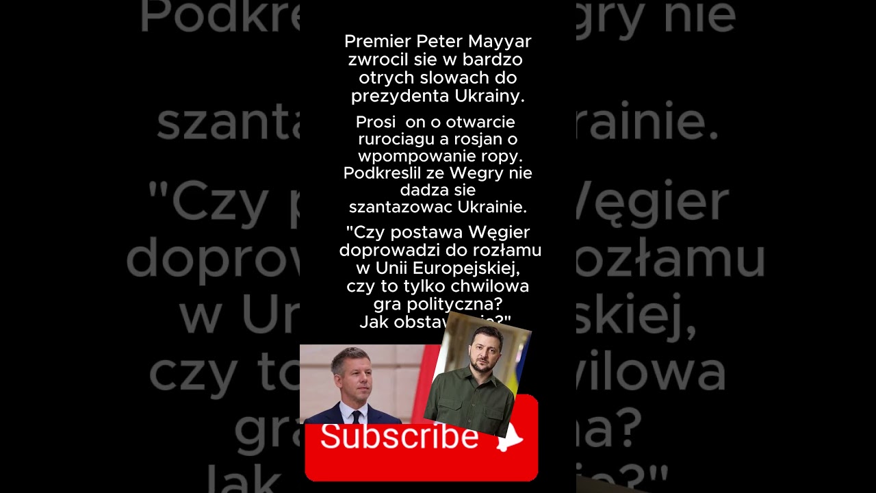 Węgry u boku Ukrainy? P&eacute;ter Magyar zmienia zasady gry!