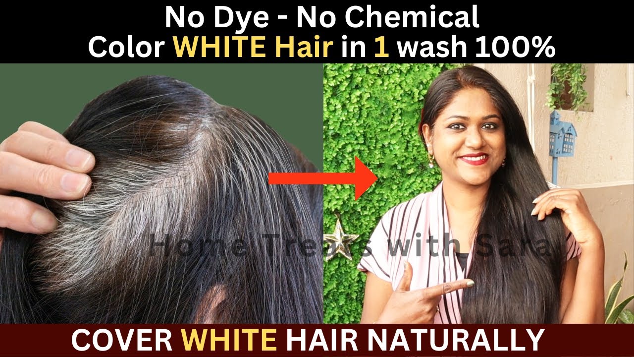 I Apply it on My White Hair & see the Magic | How to Color White Hair at Home Naturally 1 Wash