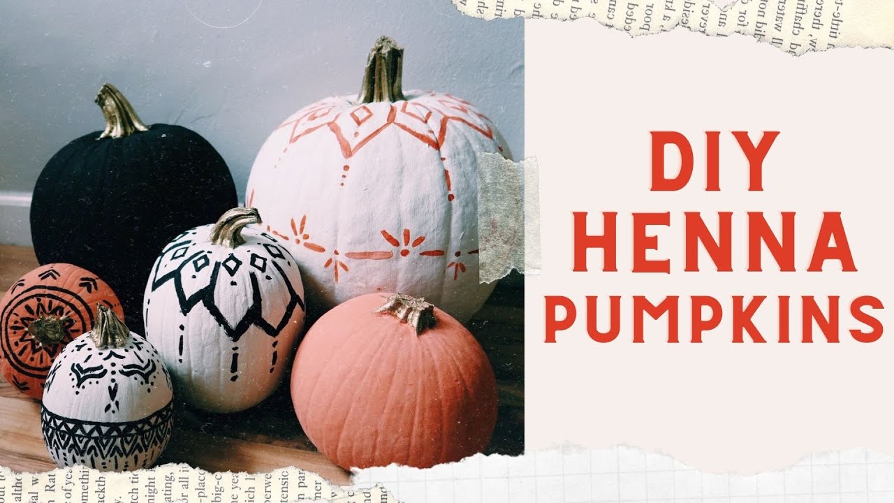 my DIY boho henna pumpkins! || easy fall crafts 2020