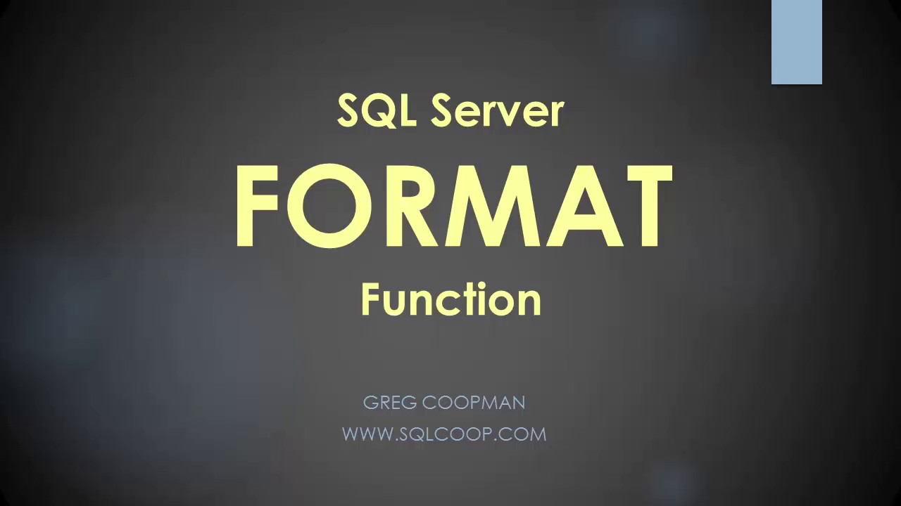 Cool Tip for SQL Coders! SQL Server Format Function - Hands On Easy Demo!