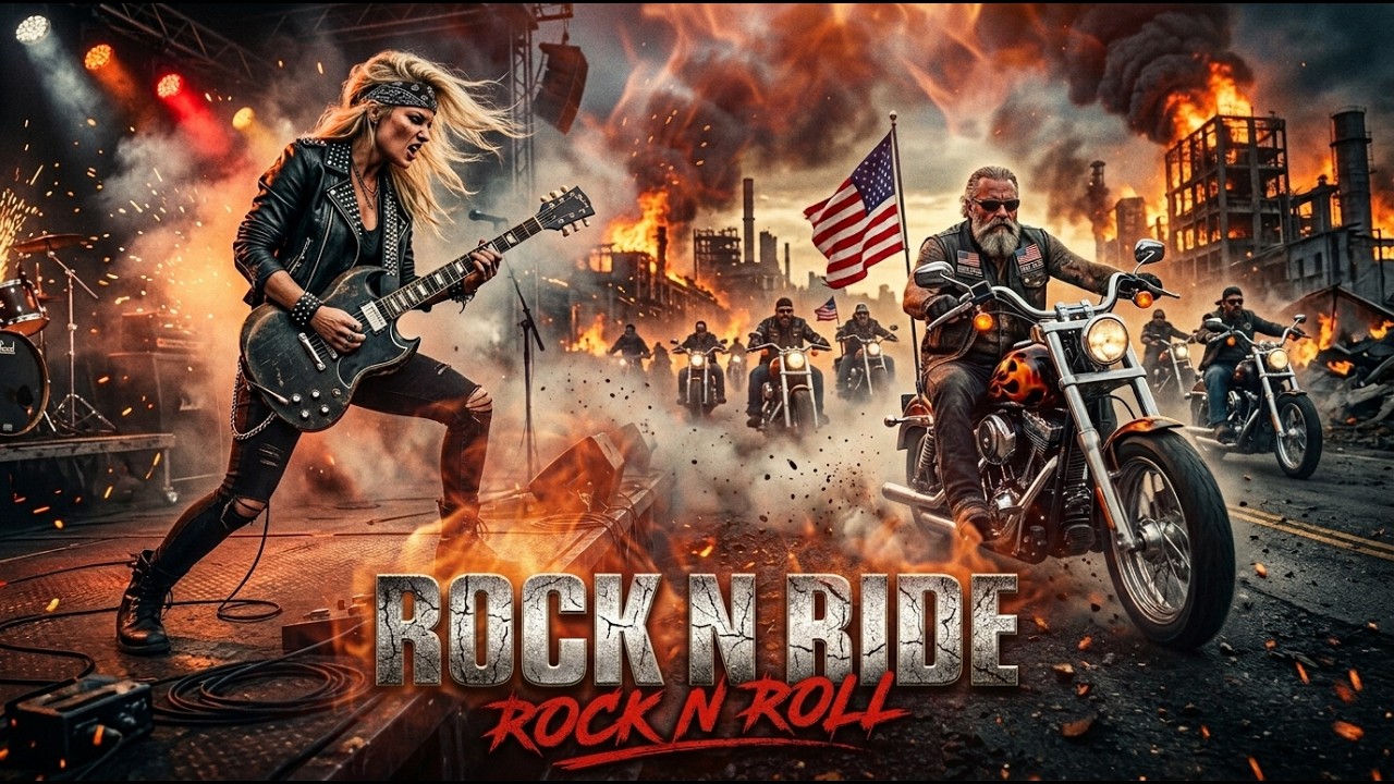Best Music Rock N Roll 🎸 Rock N Ride 🔥 Iron Engines | Rock N’ Roll Ride Across America