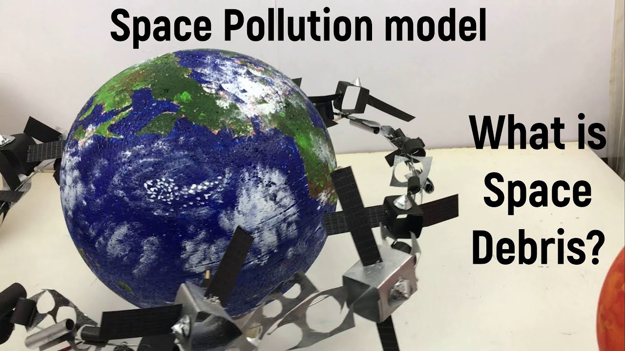 Space pollution model for school projects | Space debris | What's space pollution? | DIY Earth model