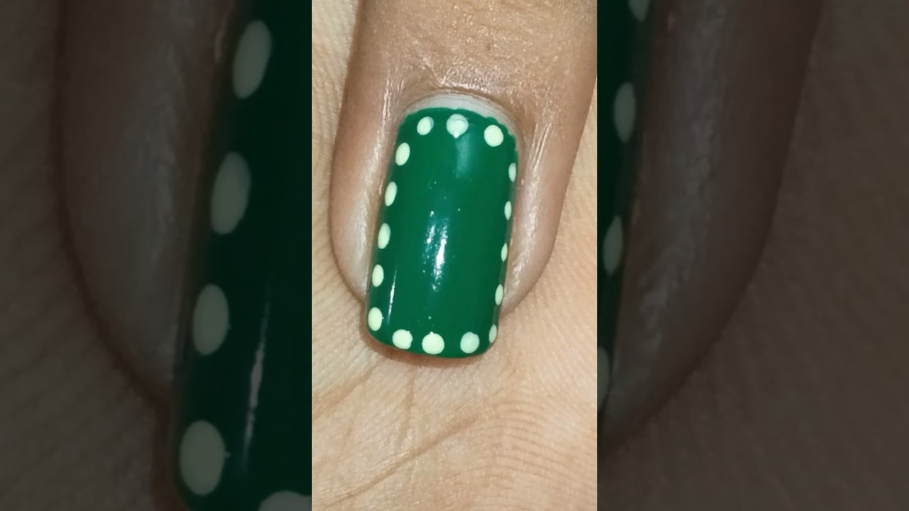 #nail#green colour#nail art short video#nail art you tube video#nail beautiful nail polish artdesign