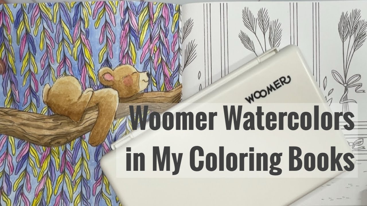 Using Woomer Watercolors in Coloring Books
