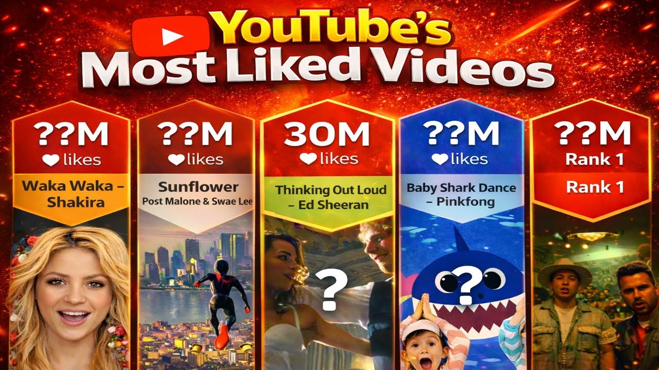 comparison - Youtub's Most _______M/B  Liked  Videos | #comparison  #statistics #bar #data #news