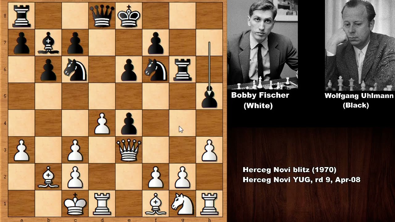 Bobby Fischer vs Wolfgang Uhlmann - Herceg Novi blitz (1970)