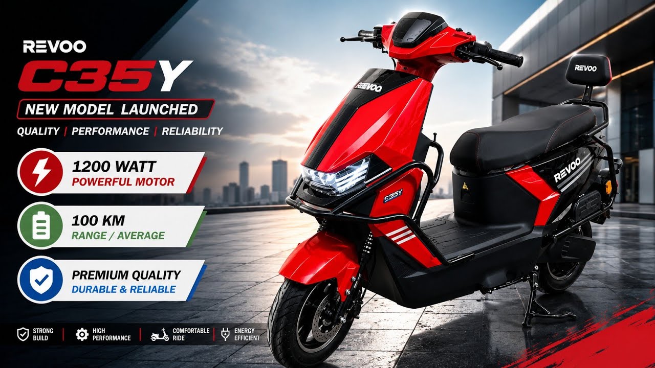 Обзор REVOO C35Y 2026 | Двигатель 1200 Вт ⚡ Запас хода 100 км | Выпуск новой модели #электрический