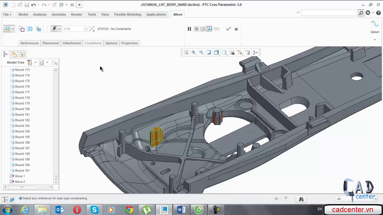 Flexible Modeling Bài 1 Giới thiệu vềFlexible Modeling và lệnh Move - PTC Creo Parametric