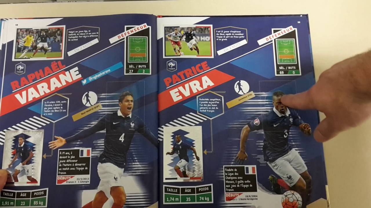 Complete Panini Carrefour Euro 2016 French national football team stickers album