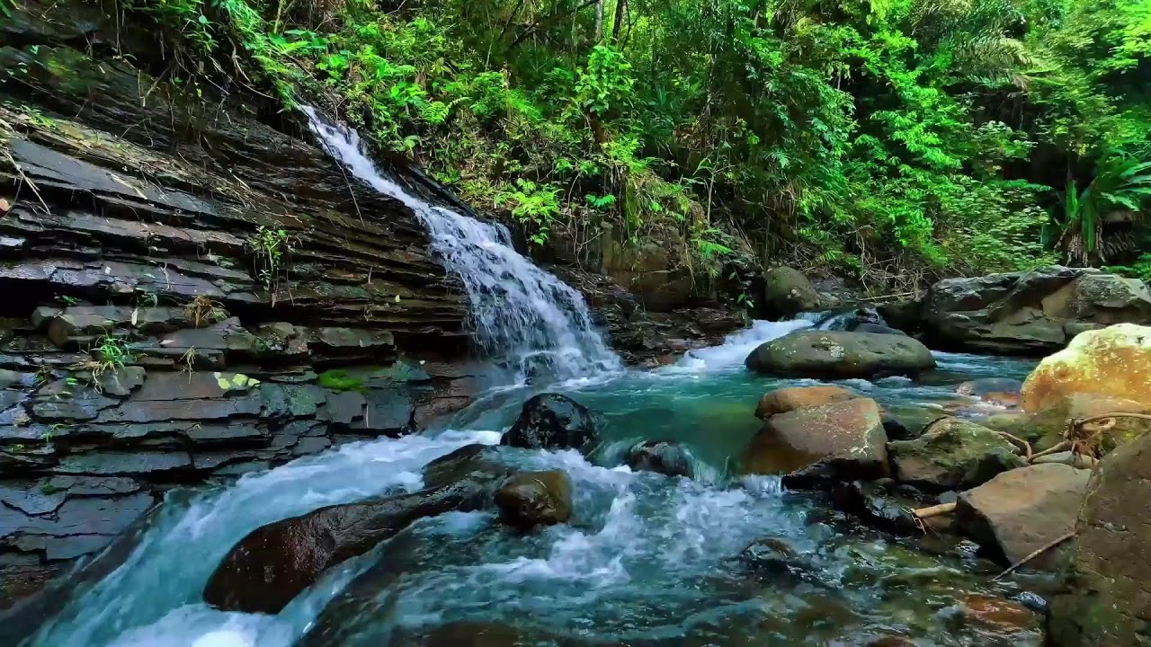 Waterfall Sounds for Sleeping | Deep Sleep Waterfall White Noise & River Sound