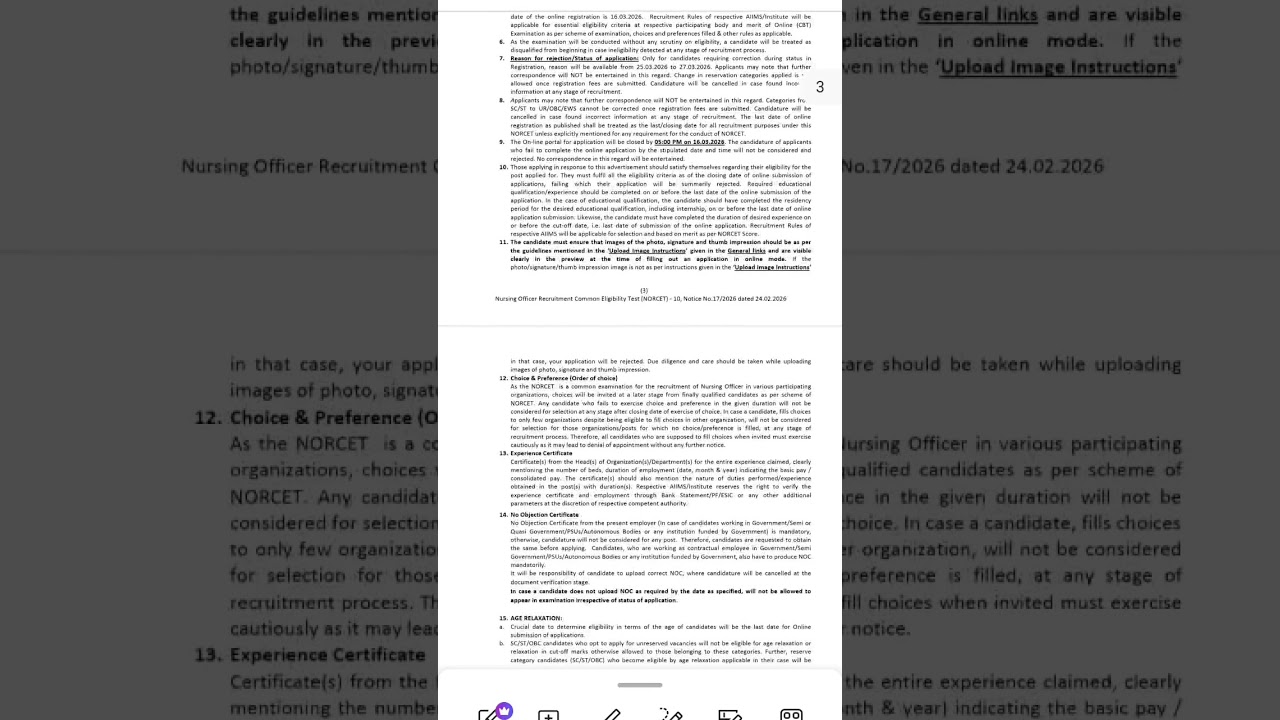 AIIMS NORCET 10 Recruitment 2026