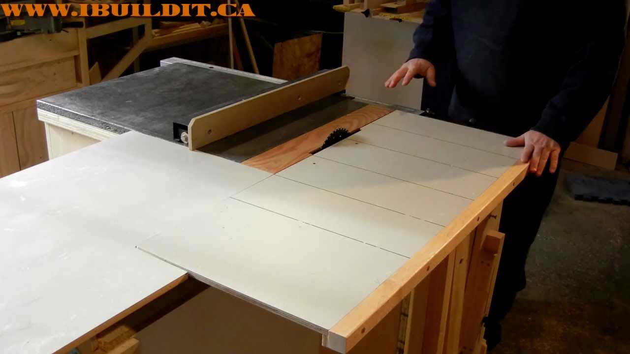 Homemade Table Saw Sliding Table Demo