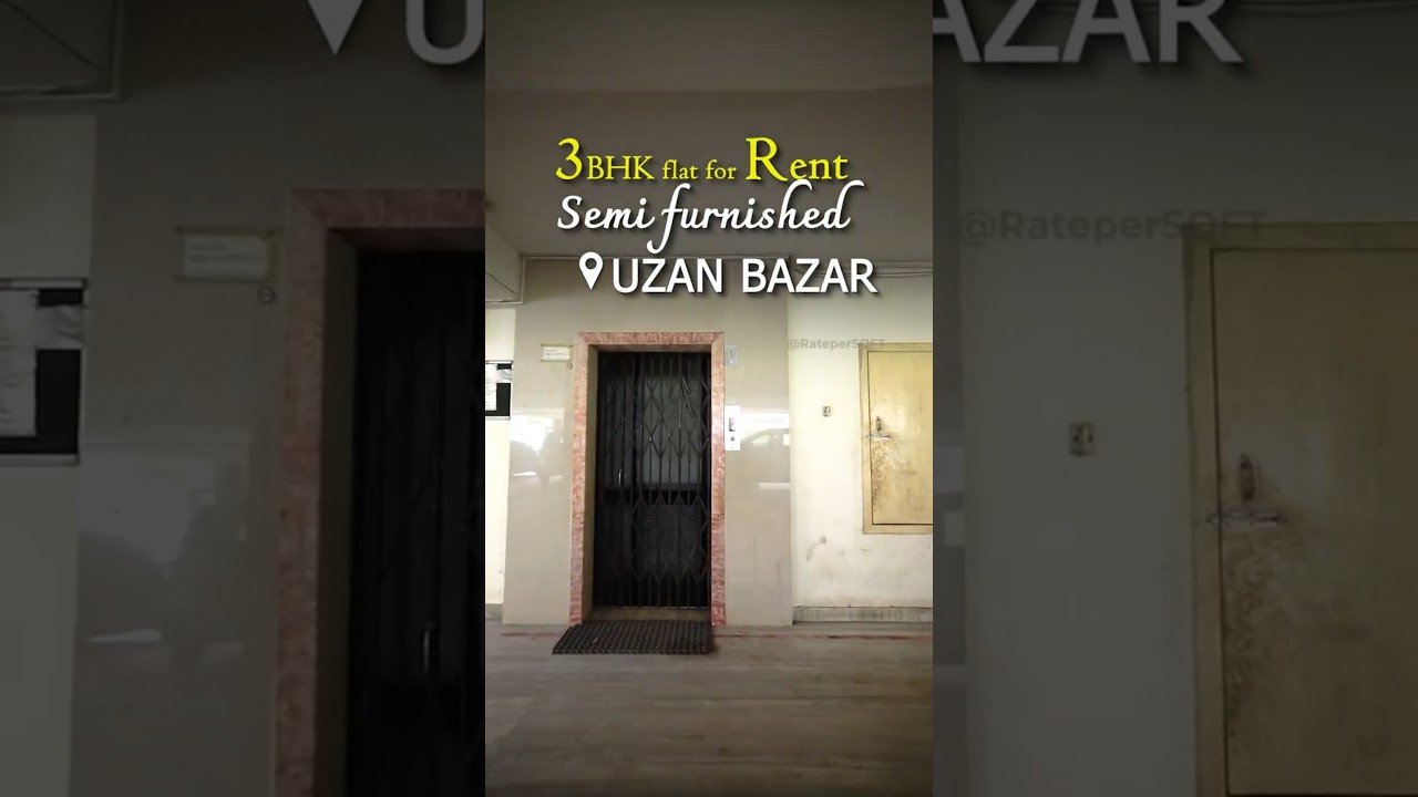 3 BHK Flat for Rent in📍Uzan Bazar, Guwahati | 1500 Sq.Ft. | Semi-Furnished Flats in Guwahati | Assam