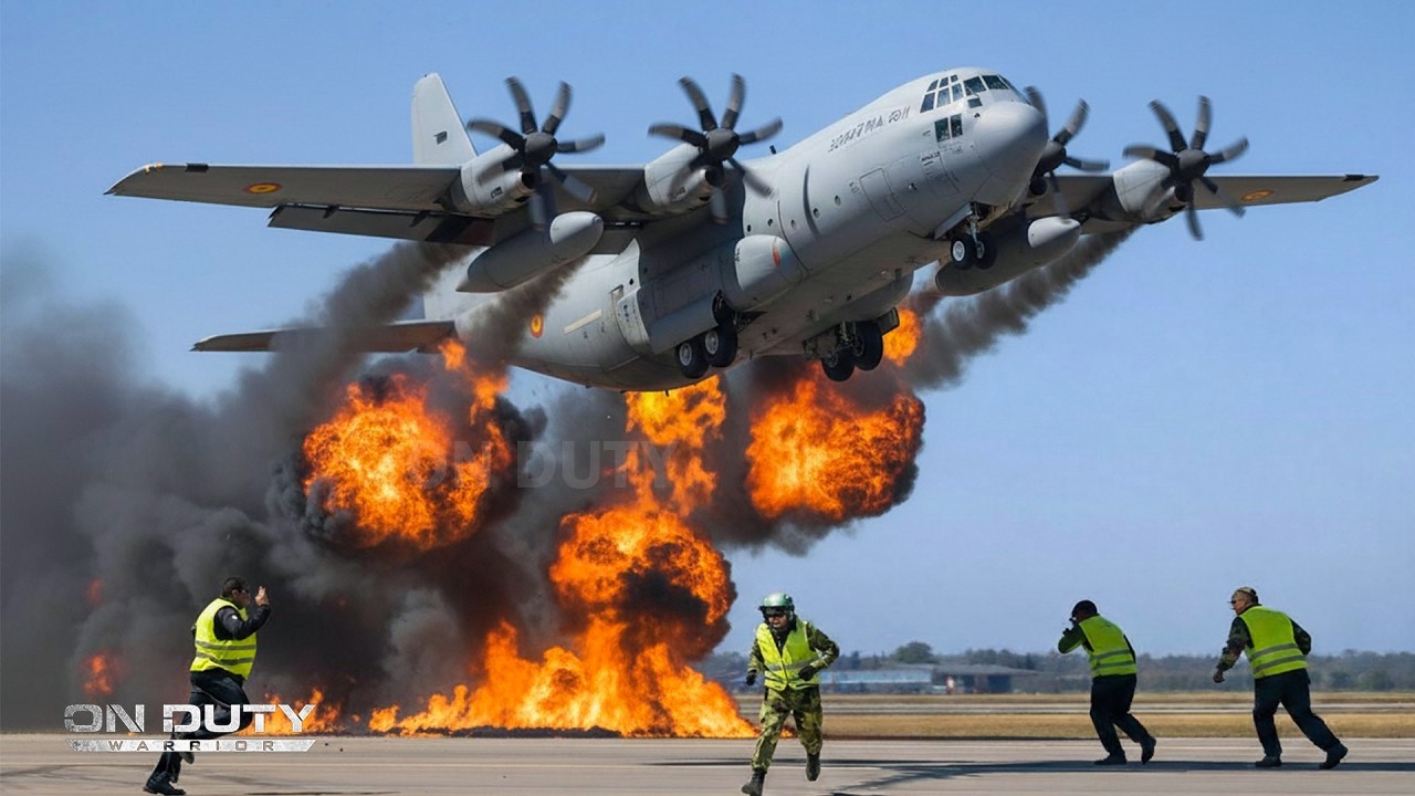 Иран шоке! Пилот американ C-130 совершил аварийный взлет на полной скорости сторону Ближнего Востока