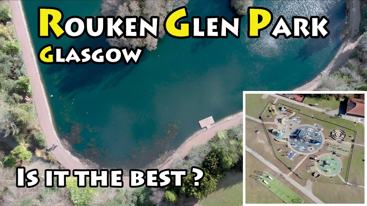 Rouken Glen Park | Is it the best park in Glasgow? (drone footage 4K)