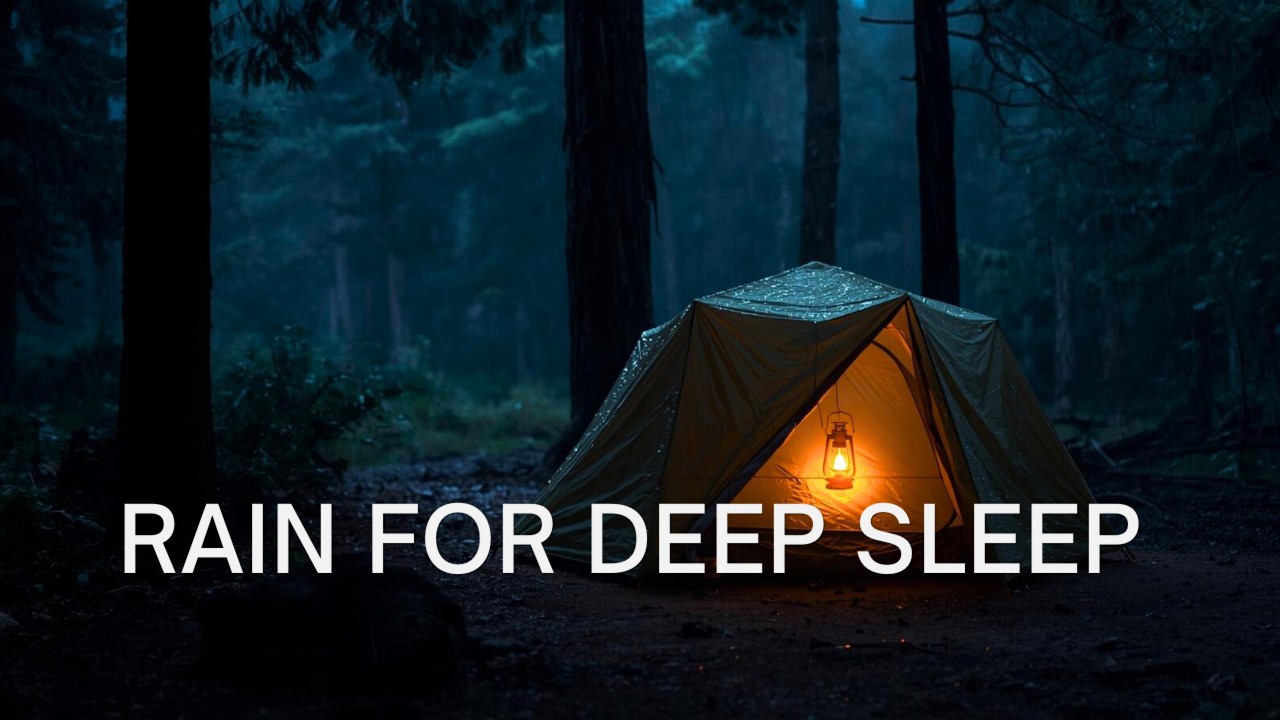Rain on Tent at Night | Forest Camping Rain Sounds for Deep Sleep (No Talking)