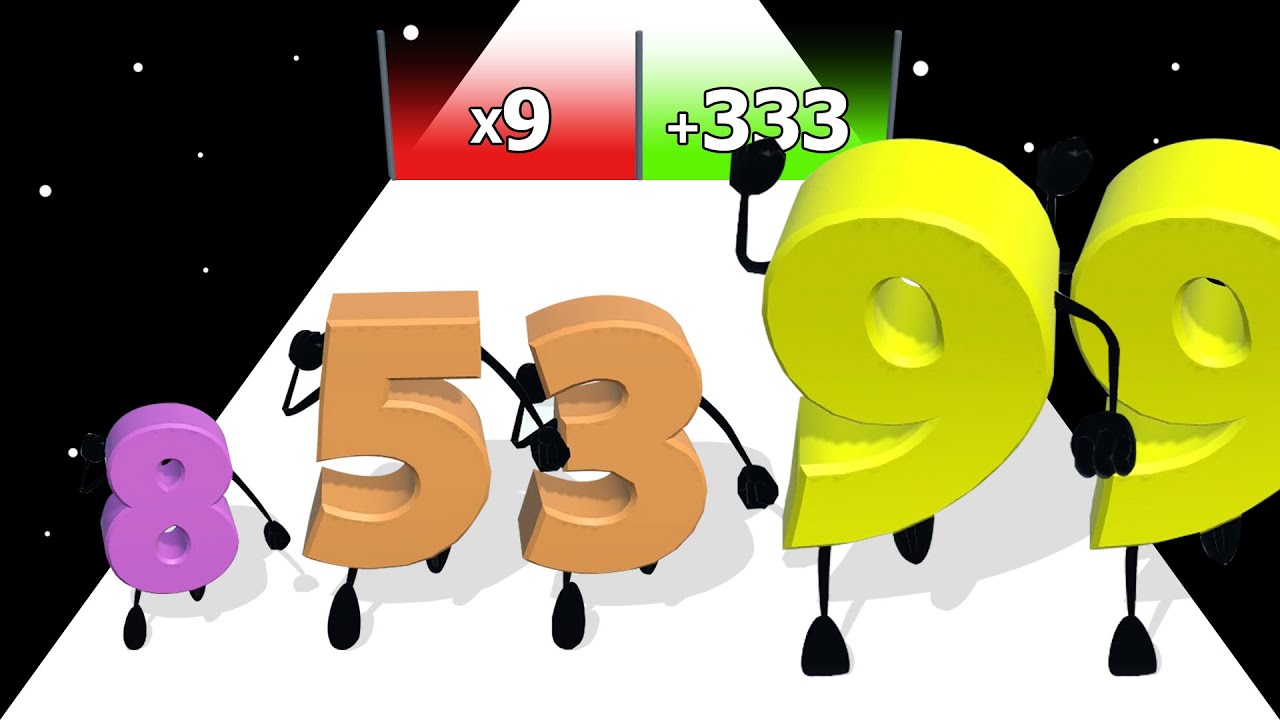 SCALE NUMBER RUNNER = Number Rush + Digit Run 3D (Part 2)