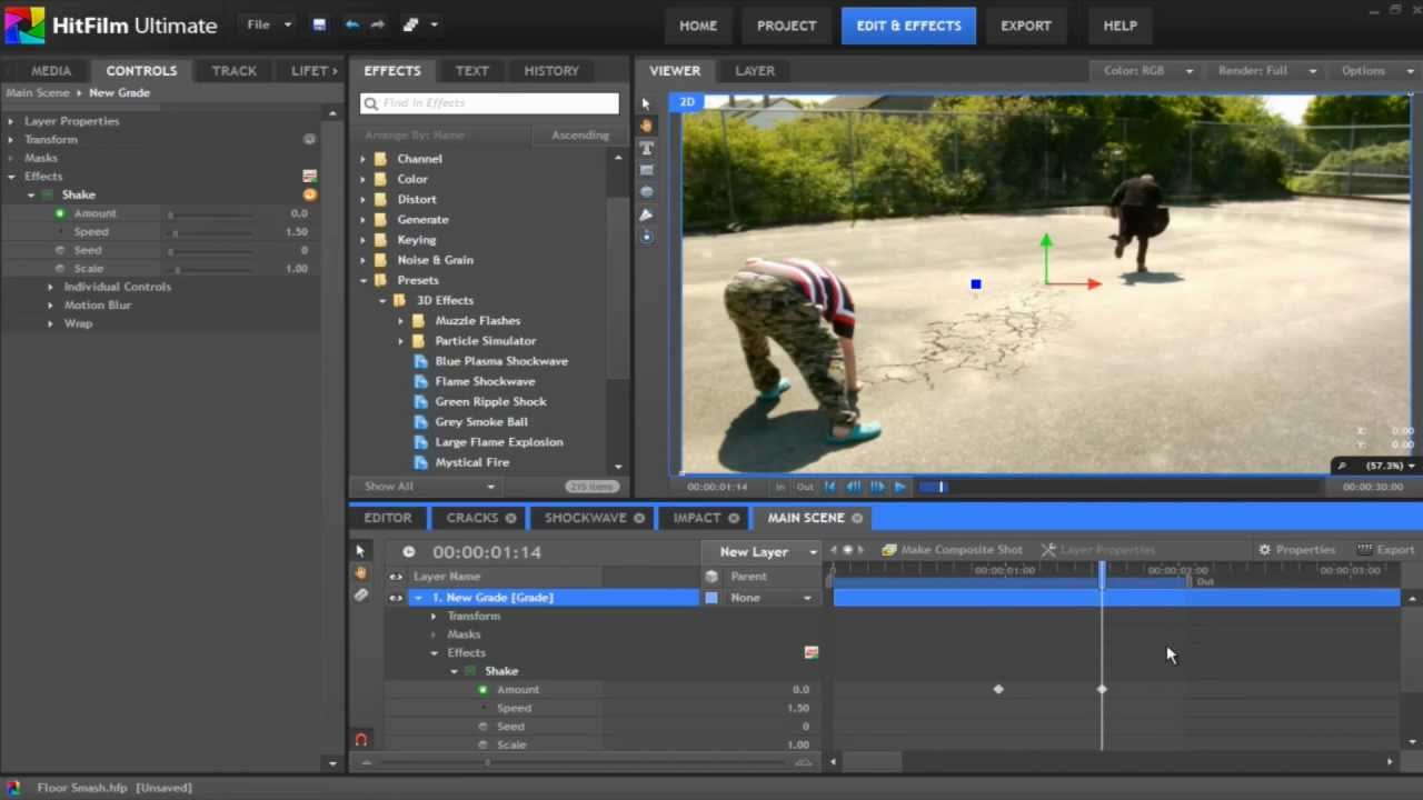 Floor Smash in HitFilm - 