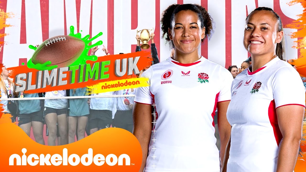We Interview Red Roses Tatyana Heard + Maddie Feaunati! 🌹 | Slimetime UK 🏈 | Nickelodeon UK