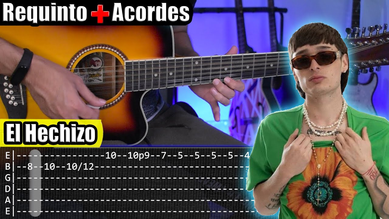 El Hechizo - Peso Pluma x Ovy On The Drums - Requinto + Acordes | TABS | Tutorial Guitarra