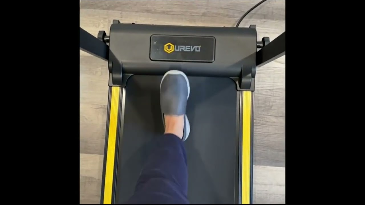 Review UREVO 2.25HP Foldable Treadmill with 12 HIIT Modes, Compact Mini Treadmill for Home Office, S