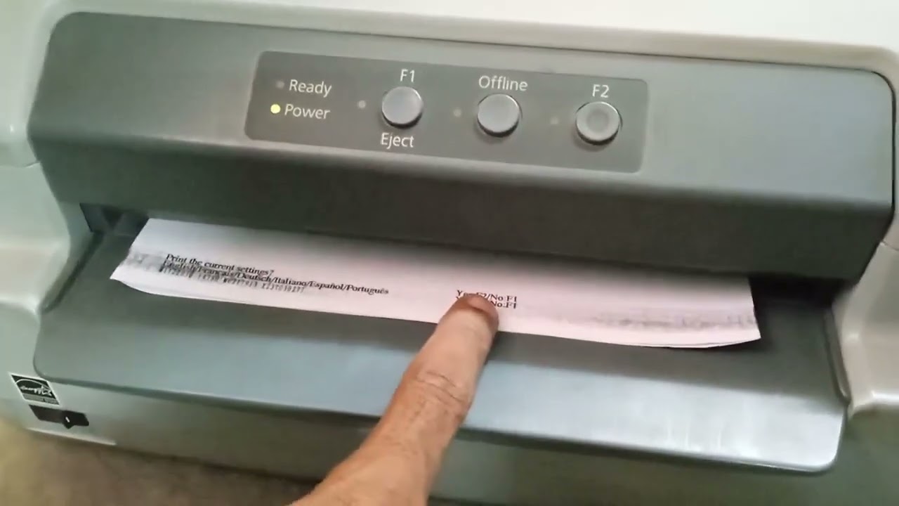 Тестовая печать принтера для сберегательных книжек Epson PLQ 30.