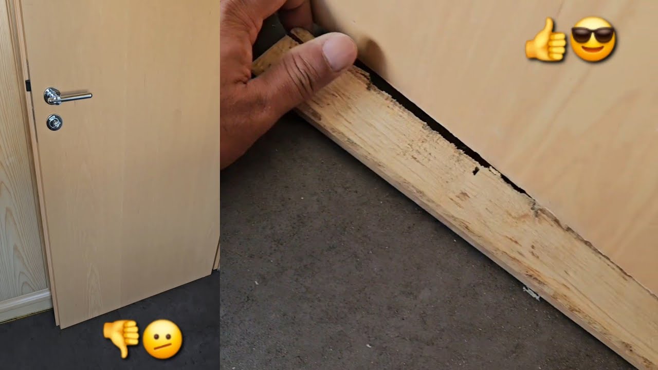 How to Trim a Door Bottom like a Pro 😎 without removing it ?