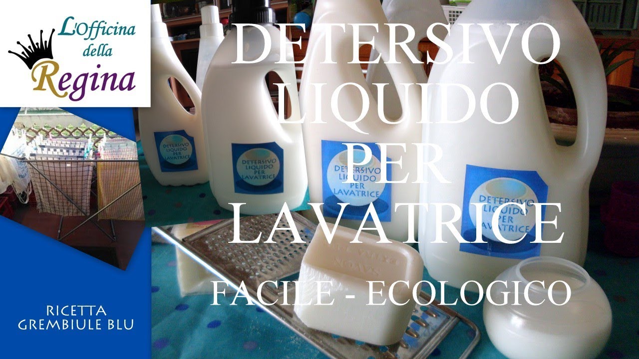 Detersivo liquido per lavatrice, facile, ecologico