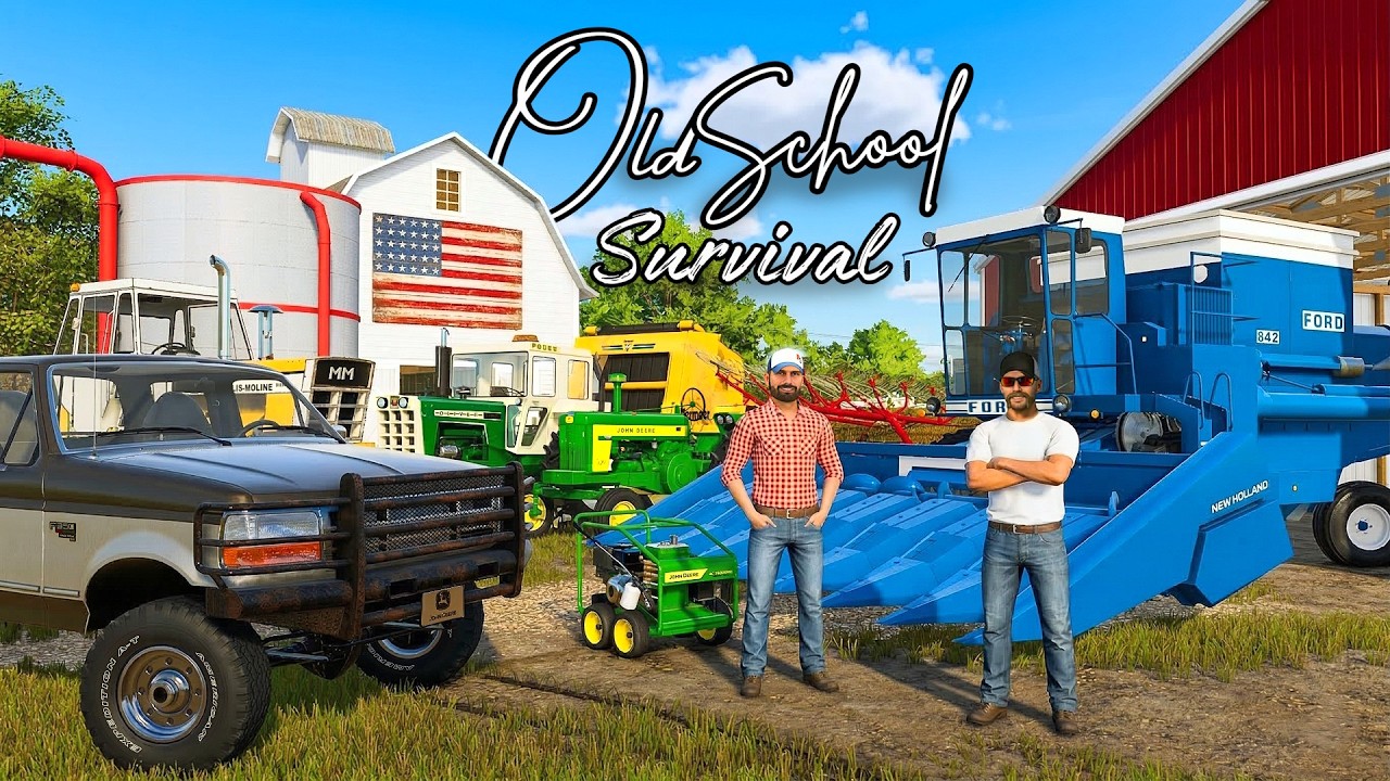 Мы купили старый комбайн Ford для фермы.