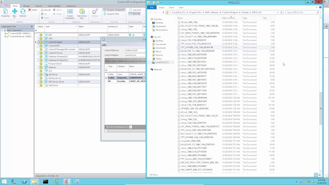 Что определяет продолжительность хранения журналов Control-M/Agent (LOGKEEPDAYS и SYSKEEPDAYS)?