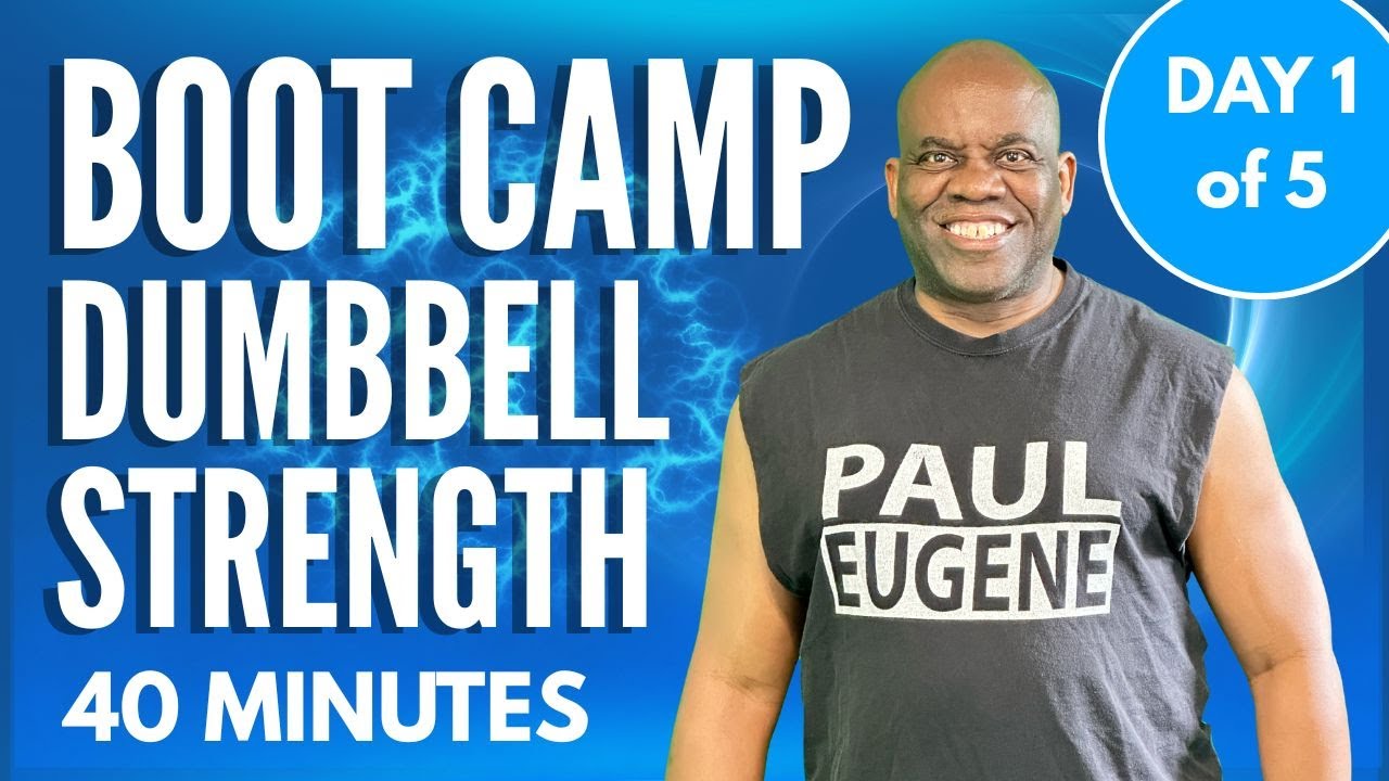 Day 1 of 5 Cardio & Strength Challenge | Boot Camp + Dumbbell Strength
