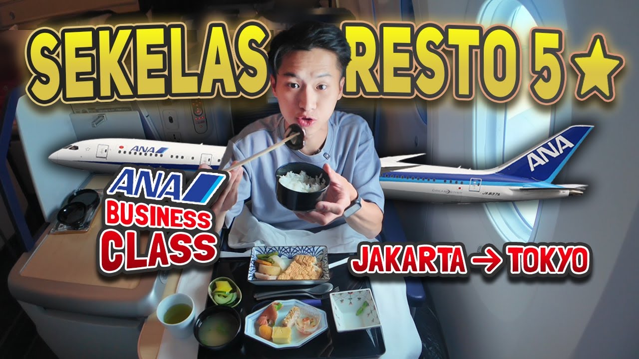 MAKAN TERUS😱⁉️ Naik ANA Business Class ke Amerika🇺🇸 Makanan Pesawat TERENAK ada di Maskapai ini✈️🇯🇵