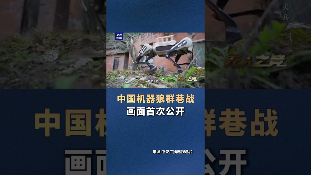 #中国机器狼群巷战画面首次公开 #中国机器狼