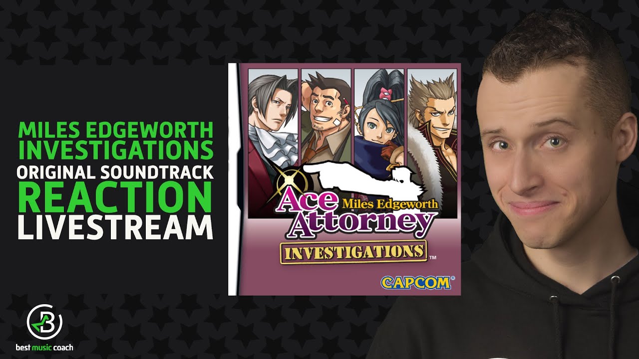First Time Hearing Miles Edgeworth: Ace Attorney Reaction LIVE | Reacts to Original Sound Track