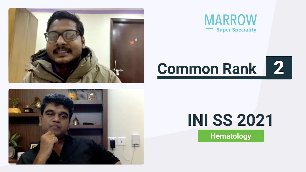 Rank 2 INI-SS Hematology, Dr Amiya Ranjan Nayak, Marrow SS Pro student speaks to Dr Rakesh S Nair