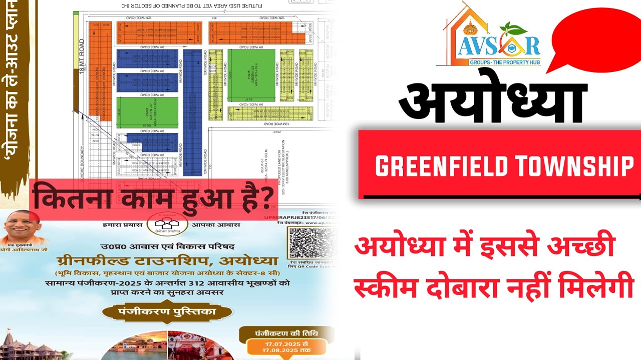 GREENFIELD TOWNSHIP YOJANA AYODHYA by UPAVP, NEW AYODHYA PLOT SCHEME 2025 AYODHYA DEVELOPMENT UPDATE