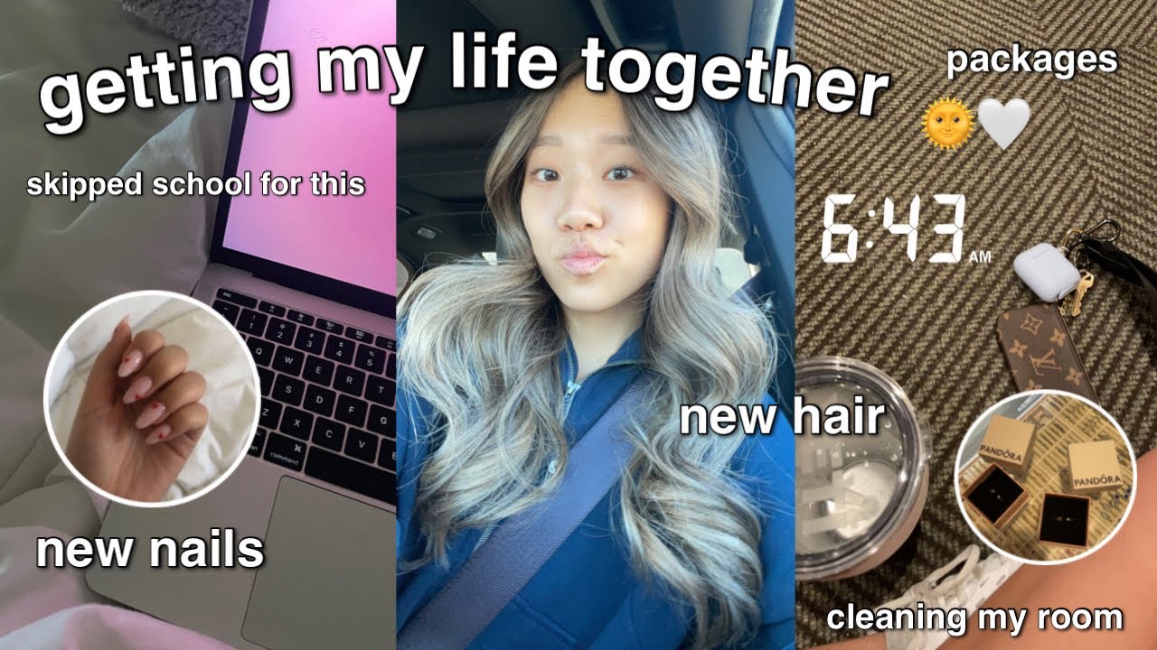 GETTING MY LIFE TOGETHER (new hair, new nails, cleaning my room, new packages...)