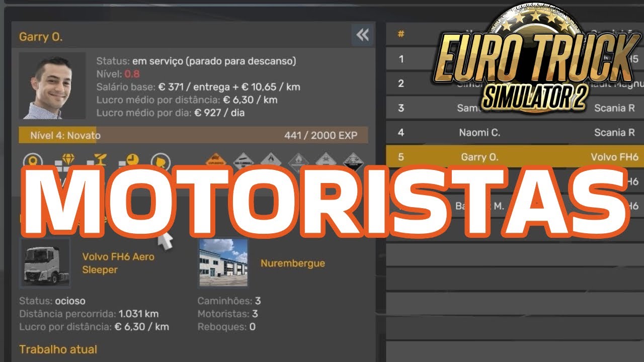 Como fazer os motoristas trabalharem no Euro Truck Simulator 2