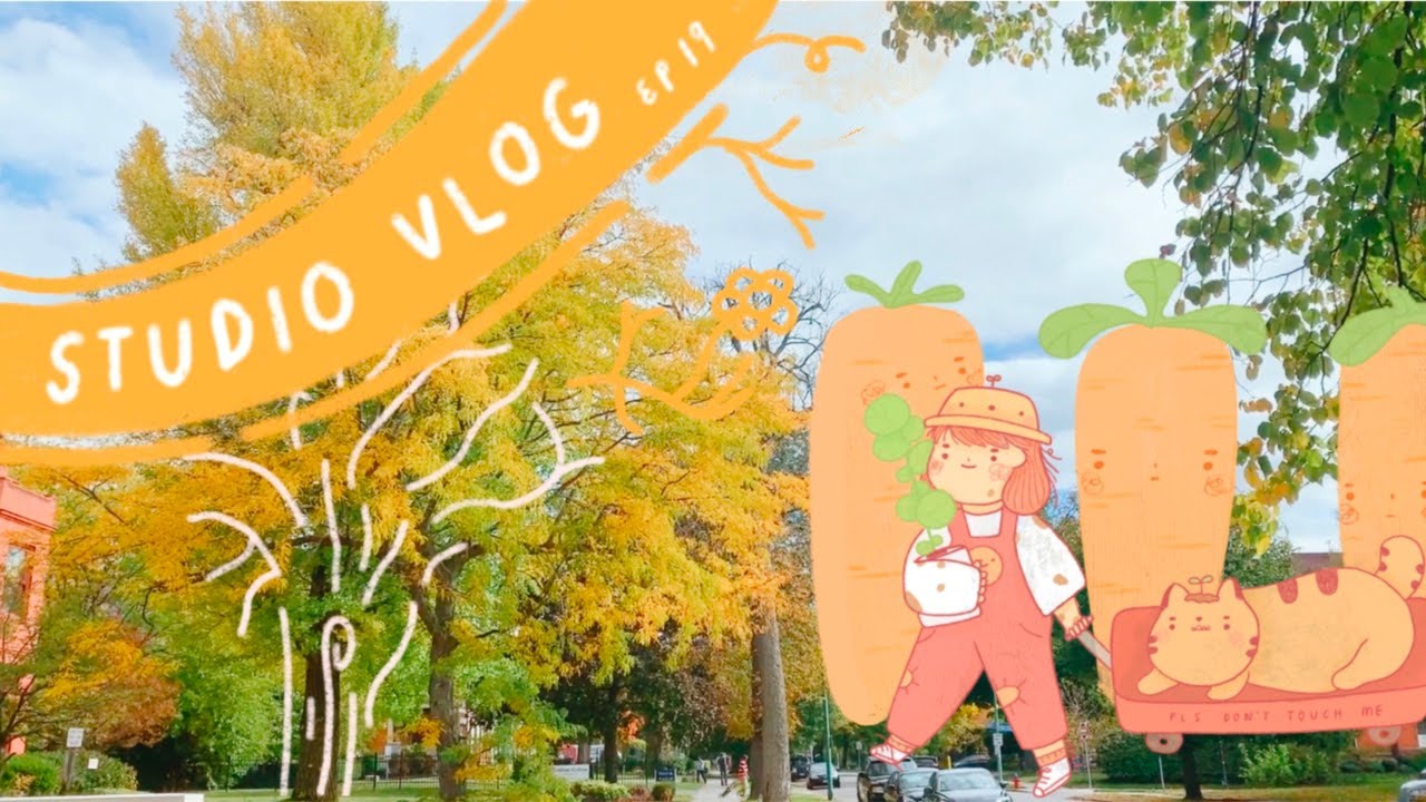 🎨 studio vlog ep. 19: packing orders, studying, and drawing october away