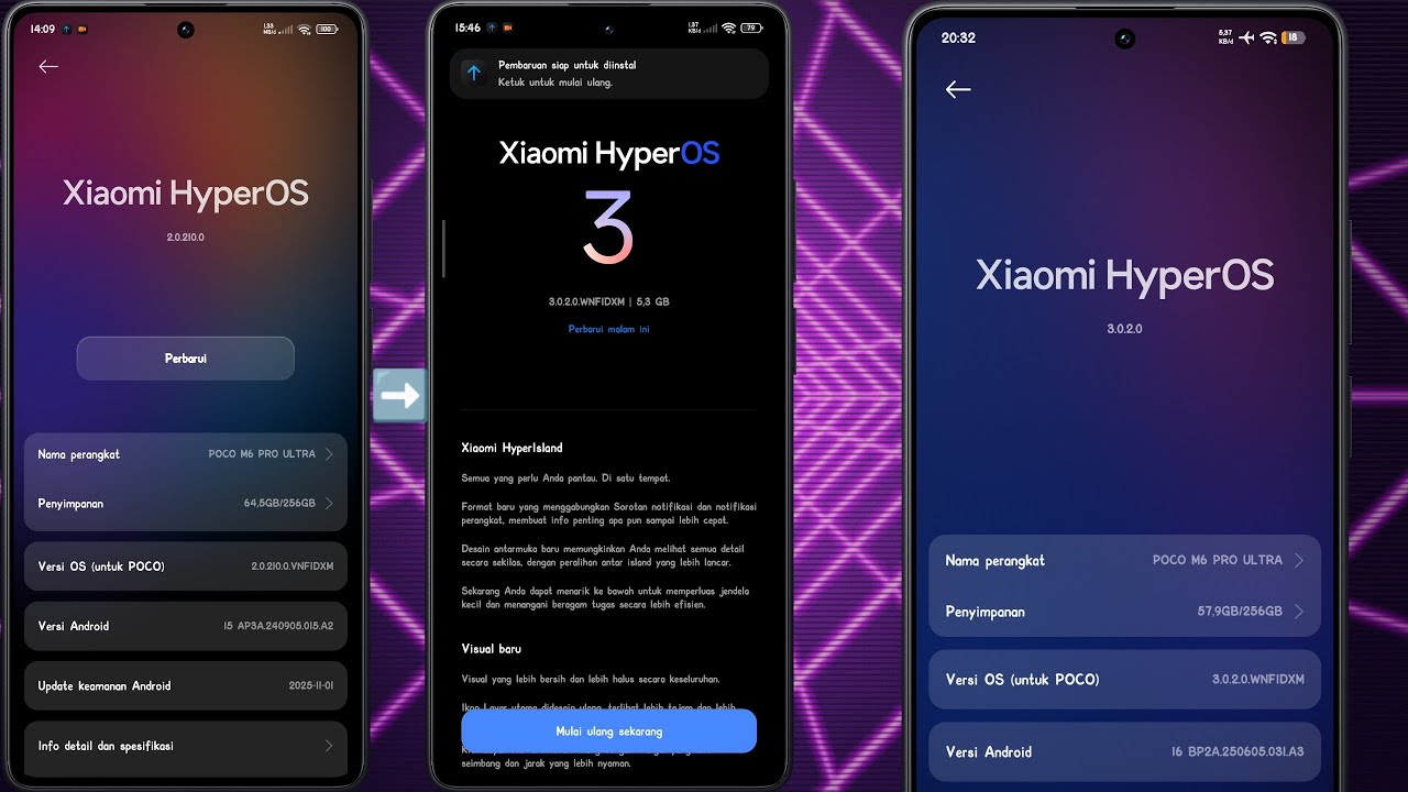 Update Poco M6 Pro 4G / Redmi Note 13 Pro 4G Hyperos 3 Android 16 