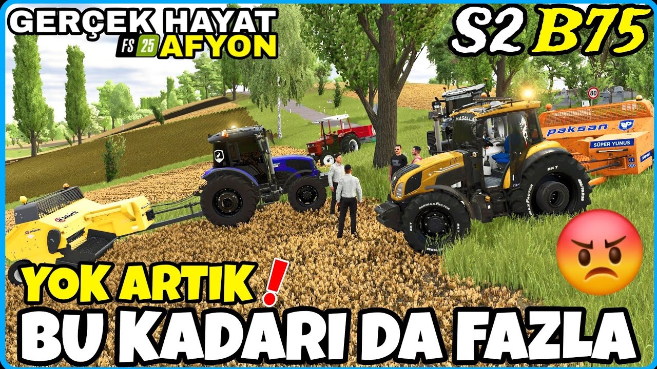 YARIŞMADA BİRİNCİ OLDUĞUMA SEVİNEMEDİM🤦🏻‍♂️ BANA İNAT BALYA MAKİNESİ ALMIŞ 😡 FS25 GERÇEK HAYAT AFYON