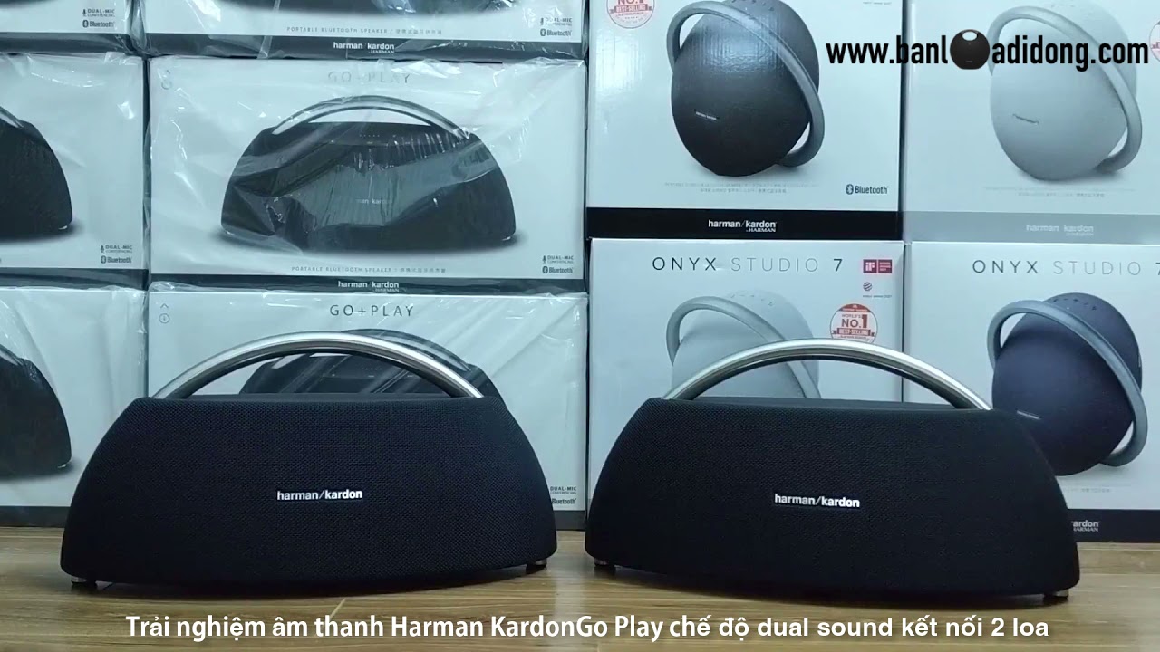 Trải nghiệm âm thanh loa Harman Kardon Go Play chế độ kết nối 2 loa dual sound - Căng đét đèn đẹt