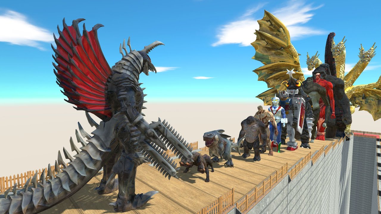Gigan Final War vs Colossal Titan DEATH FALL - Animal Revolt Battle Simulator
